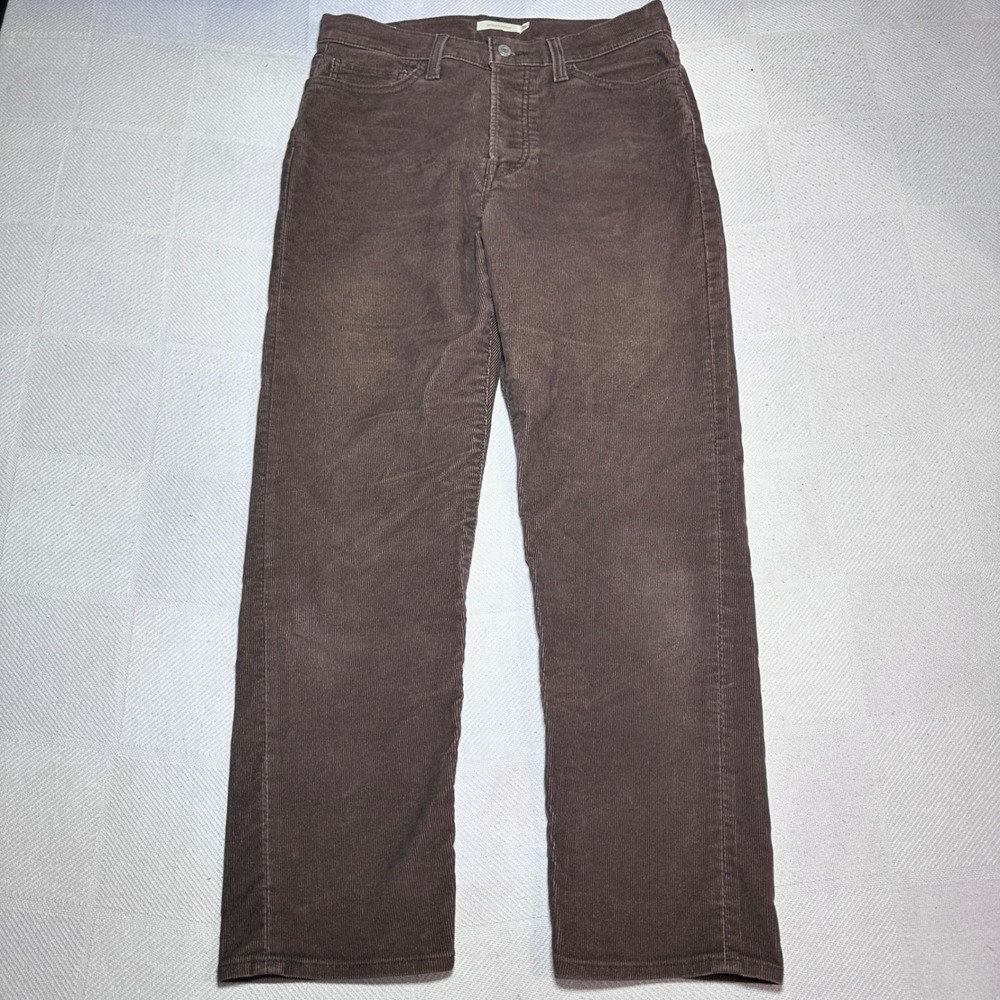 Levi's Wedgie Straight Pants Womens 30 Premium Corduroy Button‎ Fly High Rise
